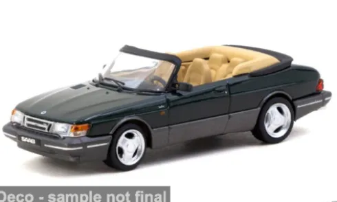 Saab 900 Turbo Cabriolet, dunkelgrün, 1997, 1:64, Tarmac Works
