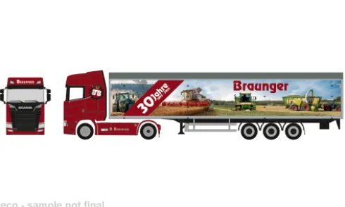 Scania CS 20 HD, 30 Jahre Braunger, 1:87, Herpa
