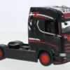 Scania S730 Highline, schwarz/rot, 1:43, Bburago