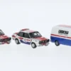 Set Fiat 131 Abarth und Fiat 238 Kasten, 1974, Fiat France Service Course, 1:87, Brekina