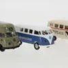 Set mit 3 VW-Bulli-Modellen, 1960, Im Einsatz in Südamerika, 1:87, Brekina
