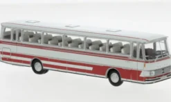 Setra S 150 H, hellgrau/rot, 1970, 1:87, Brekina