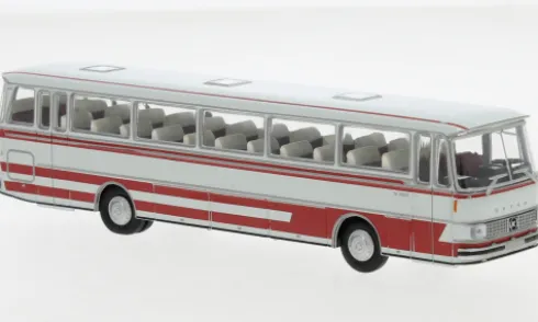 Setra S 150 H, hellgrau/rot, 1970, 1:87, Brekina