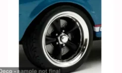 - Set: 18" 5 Spoke Track Wheel & Tire, schwarz/chrom, 1:18, ACME