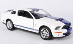 Shelby Cobra GT500, weiss/blau, 2007, 1:24, Welly