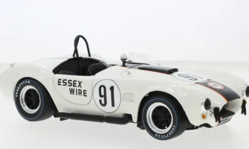 Shelby Cobra 427 S/C, weiss/dunkelblau, Essex Wire, 1:18, Kyosho