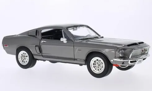 Shelby GT-500KR, grau/schwarz, 1968, 1:18, Lucky Die Cast