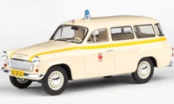 Skoda 1202 Ambulanz, 1964, Sanitka Zachranna Sluzba Praha (CZ), 1:43, Abrex
