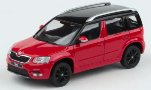 Skoda Yeti FL, rot/schwarz, 2013, 1:43, Abrex