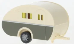 Sportberger Wohnwagen, beige/grau, 1950, 1:87, Wiking