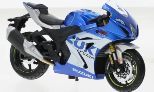 Suzuki GSX-R 1000 R, blau/silber, 2021, 1:18, Bburago
