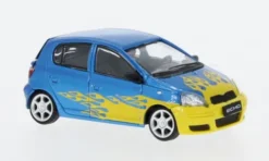 Toyopet Yaris, blau/gelb, 1998, 1:64, BM Creations