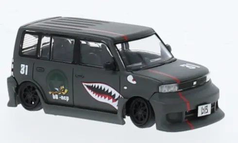 Toyota bB 2000 - ncp31, dunkeloliv/Dekor, 1:64, BM Creations
