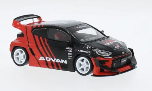 Toyota GR Yaris Pandem, schwarz/rot, Advan, 1:43, IXO