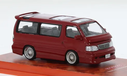 Toyota Hiace Waggon Custom, dunkelrot, 1:64, Tarmac Works