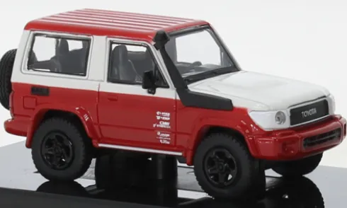 Toyota Land Cruiser 71 SWB, rot/weiss, 2014, 1:64, Para64