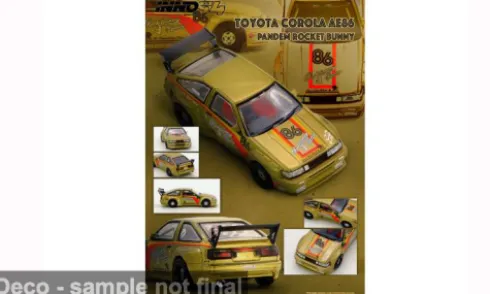 Toyota Pandem Rocket Bunny AE86 Levin, gold, 1:64, INNO64