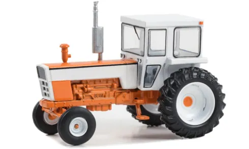 - Tractor with enclosed Cab, orange/weiss, 1973, 1:64, Greenlight
