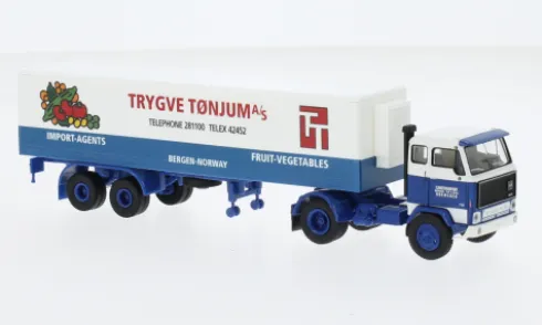 Volvo F 89 Koffer-SZ, 1972, Langtransport - Trigve Tonjum, 1:87, Brekina