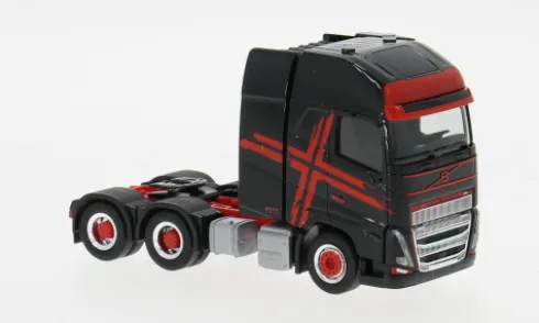 Volvo FH 16 GL XL, schwarz/rot, 2020, 1:87, Herpa