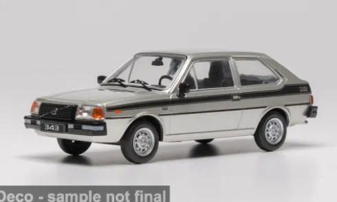 Volvo 343, silber/Dekor, 1976, 1:43, IXO