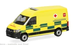 VW Crafter Kasten HD, Ambulance Croix Rouge (BE), 1:87, Herpa