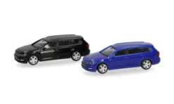 VW 2er Set: Passat Variant, schwarz/blau, 1:87, Herpa MiniKit