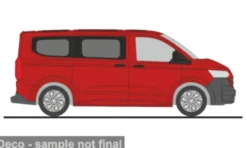 VW e-Transporter KR T7, rot, 1:87, Rietze
