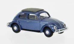 VW Käfer Ovalfenster Export, blau, 1955, 1:87, Busch