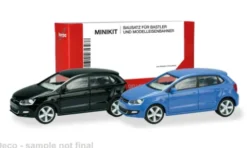 VW Polo, schwarz/blau, 2014, 1:87, Herpa MiniKit