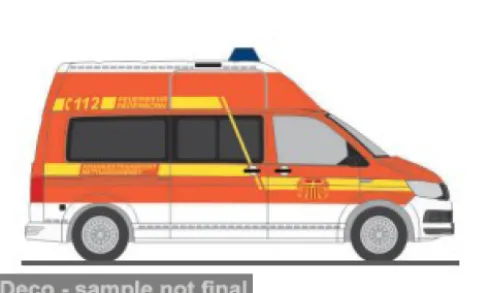 VW T6, FW Paderborn, 1:87, Rietze