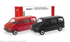 VW T4, rot/schwarz, 1:87, Herpa MiniKit