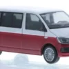 VW T6, silber/rot, 1:87, Rietze