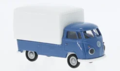 VW T1b Großraum-Koffer, blau/weiss, 1960, 1:87, Brekina