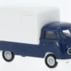VW T1b Großraum-Koffer, dunkelblau/weiss, 1960, 1:87, Brekina