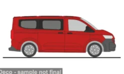VW Transporter KR T7, rot, 1:87, Rietze