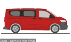 VW Transporter KR T7, rot, 1:87, Rietze