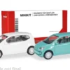 VW Up!, weiss/türkis, 1:87, Herpa MiniKit