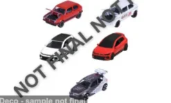 VW 5er Set: Golf GTI, weiss/rot, 1:64, Majorette