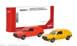 VW 2er Set: Golf II, orange/gelb, 1:87, Herpa MiniKit