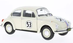 VW Käfer 1303 Racer, beige/Dekor, 1973, 1:18, Solido