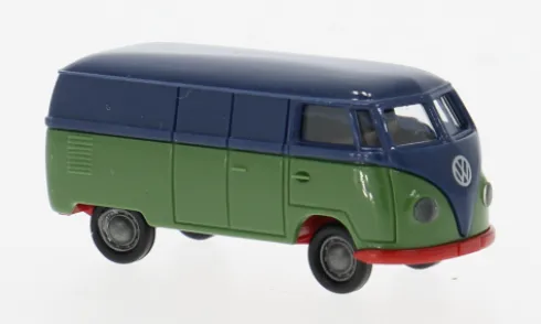 VW T1a Kasten, dunkelblau/grün, 1950, 1:87, Brekina
