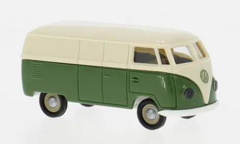 VW T1a Kasten, hellbeige/grün, 1950, 1:87, Brekina