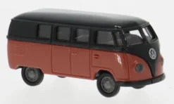 VW T1a Kombi, schwarz/rot, 1950, 1:87, Brekina