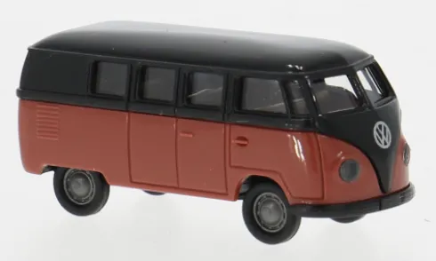 VW T1a Kombi, schwarz/rot, 1950, 1:87, Brekina
