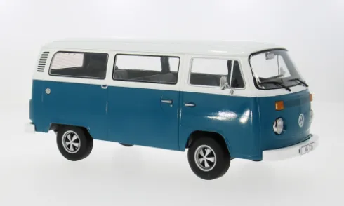 VW T2b Bus, blau/weiss, 1972, 1:18, KK Scale