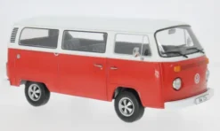 VW T2b Bus, rot/weiss, 1972, 1:18, KK Scale