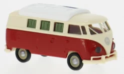 VW T1b Camper, hellbeige/rot, 1960, 1:87, Brekina