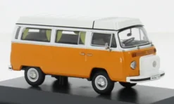 VW T2b Campingbus, orange/weiss, 1:43, Schuco