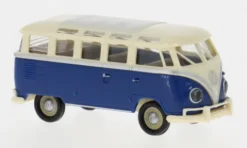 VW T1b Samba, hellbeige/blau, 1960, 1:87, Brekina